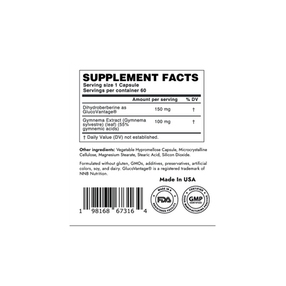 GlucoVantage® DihydroBerberine + Gymnema Sylvestre