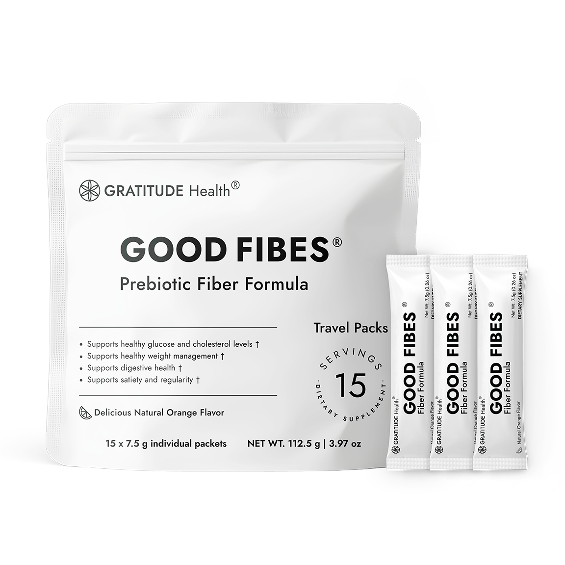 GOOD FIBES® Prebiotic Fiber Formula Travel Packs